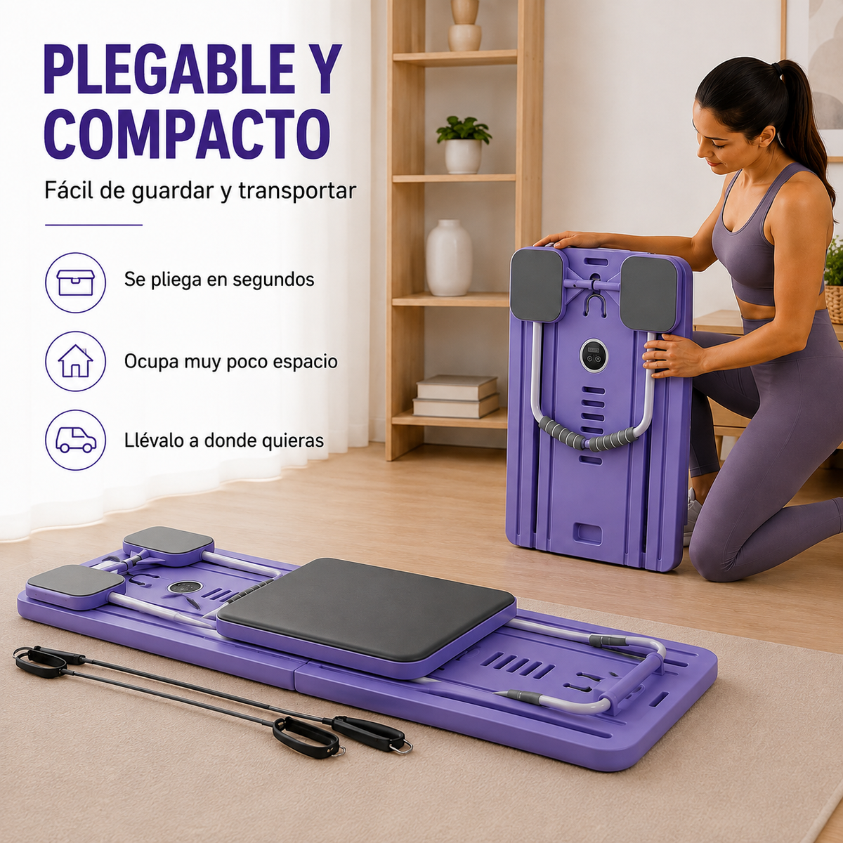 FlexBoard Pro™ — Reformador de Pilates Plegable 5 en 1